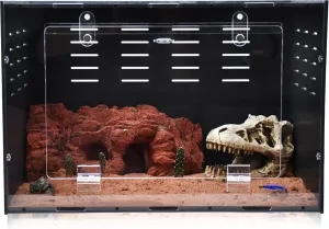 10 Gallon Reptile Tank  Reptile Enclosure for Leopard Geckos, Snakes & Bearded Dragons  Lizard Tank, Hermit Crab & Gecko Habitat