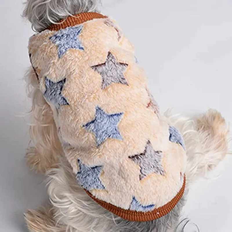 2 Pieces Small Dog Sweaters Fleece Cloth Warm Puppy Sweaters