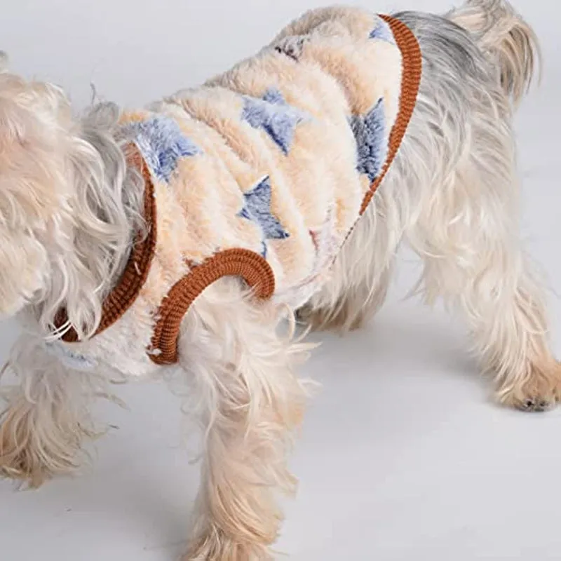 2 Pieces Small Dog Sweaters Fleece Cloth Warm Puppy Sweaters