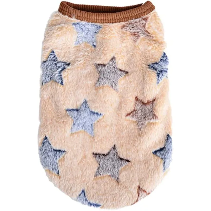 2 Pieces Small Dog Sweaters Fleece Cloth Warm Puppy Sweaters