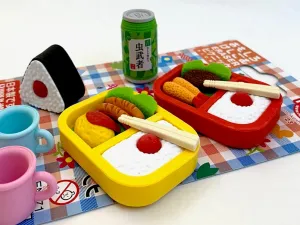 38330 IWAKO BENTO LUNCH ERASER CARD-10 CARDS