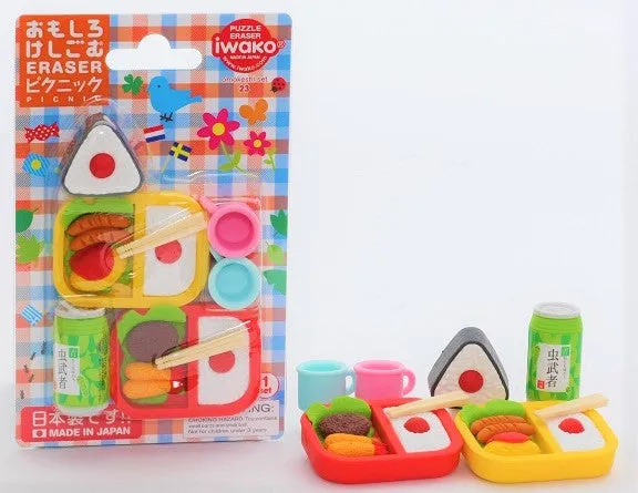 38330 IWAKO BENTO LUNCH ERASER CARD-10 CARDS