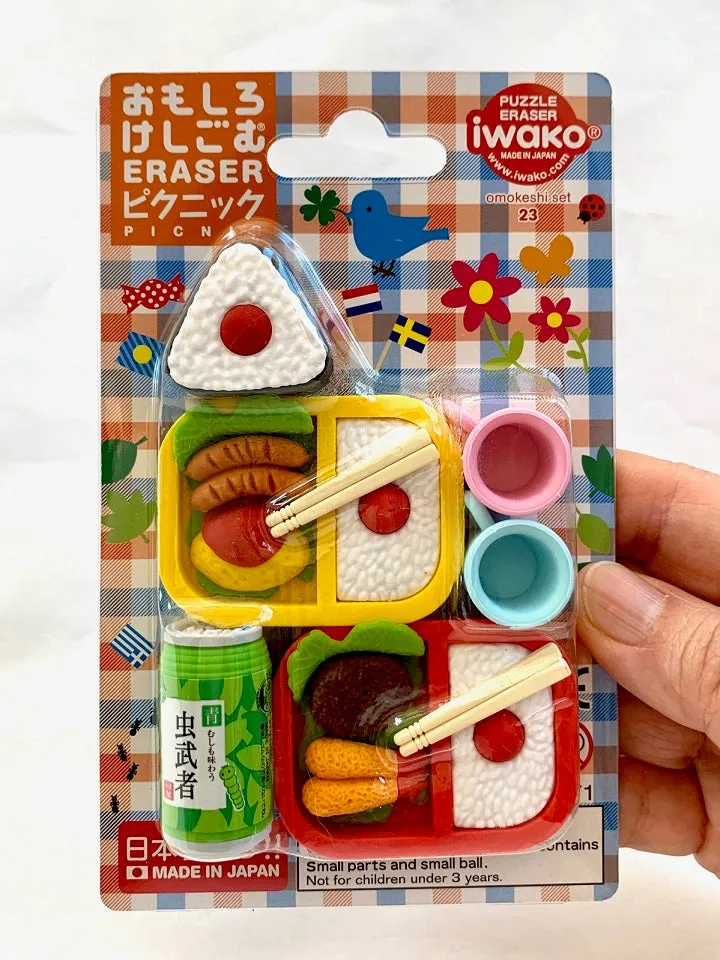 38330 IWAKO BENTO LUNCH ERASER CARD-10 CARDS