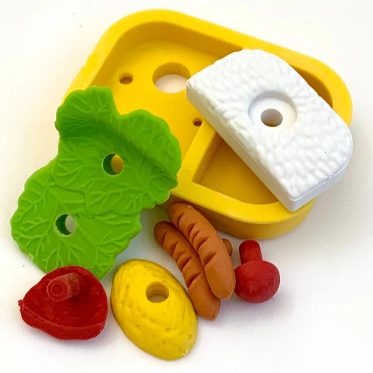 38330 IWAKO BENTO LUNCH ERASER CARD-10 CARDS