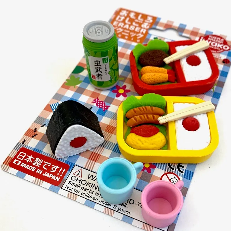 38330 IWAKO BENTO LUNCH ERASER CARD-10 CARDS