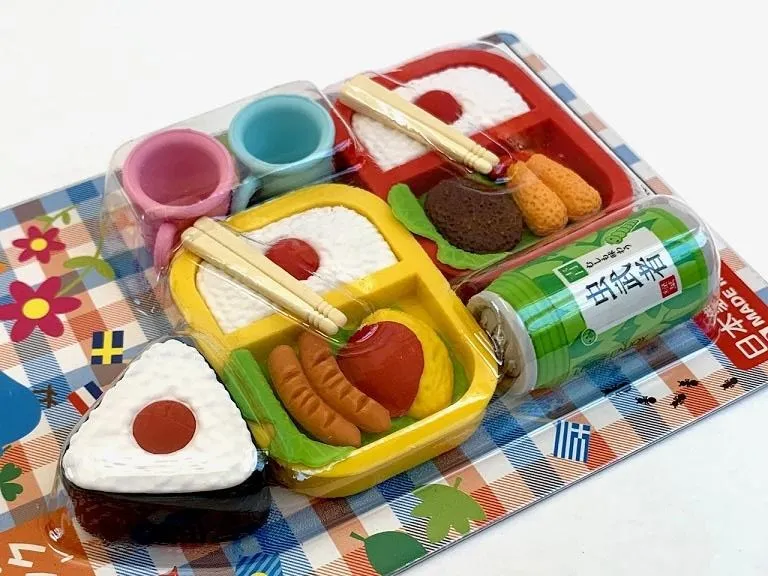 38330 IWAKO BENTO LUNCH ERASER CARD-10 CARDS