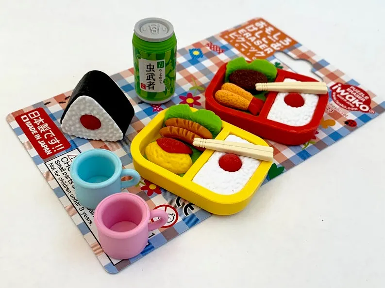 38330 IWAKO BENTO LUNCH ERASER CARD-10 CARDS