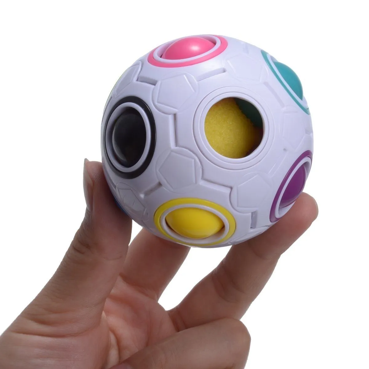 4-Pack: Magic Rainbow Ball Brain Teaser Puzzle Toy