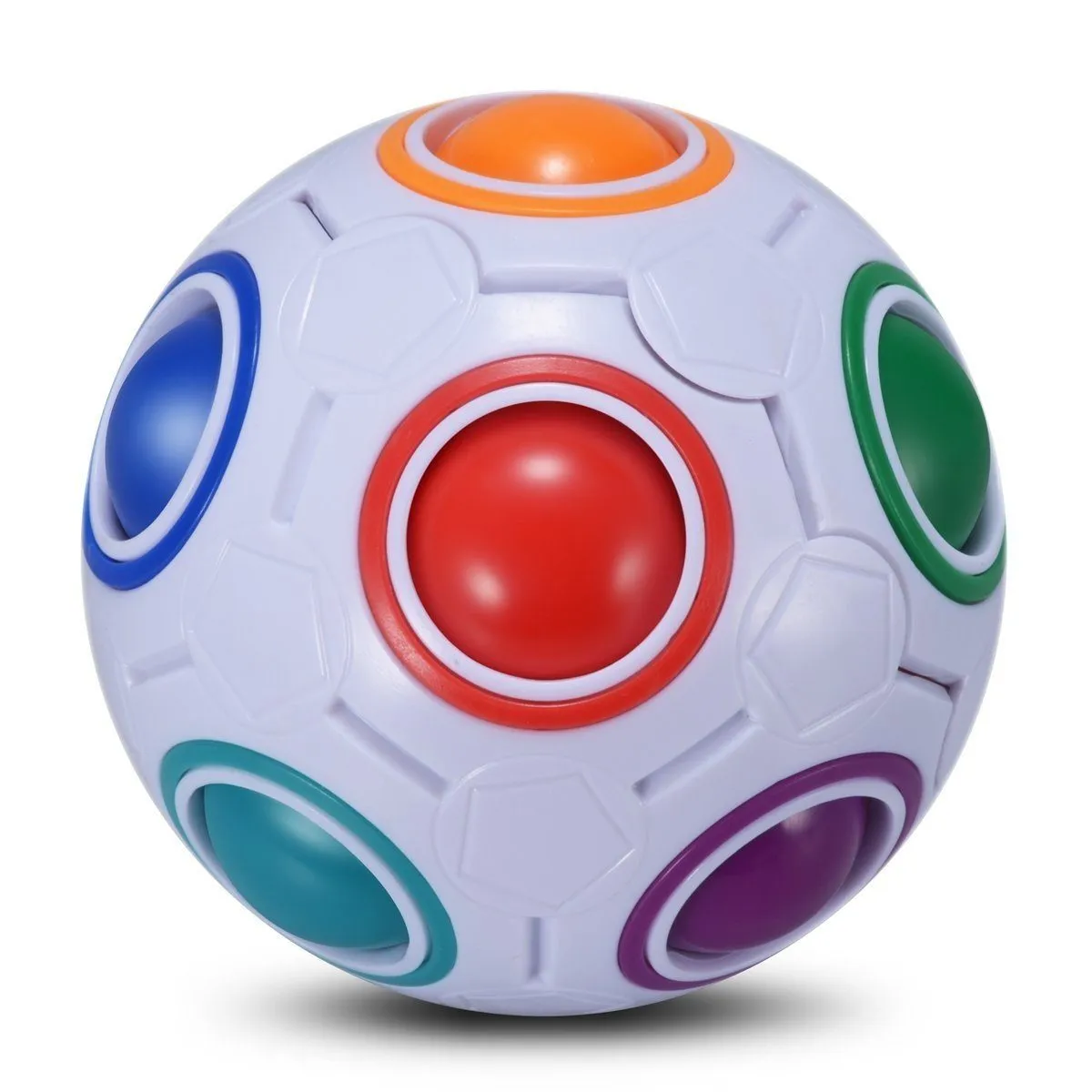 4-Pack: Magic Rainbow Ball Brain Teaser Puzzle Toy