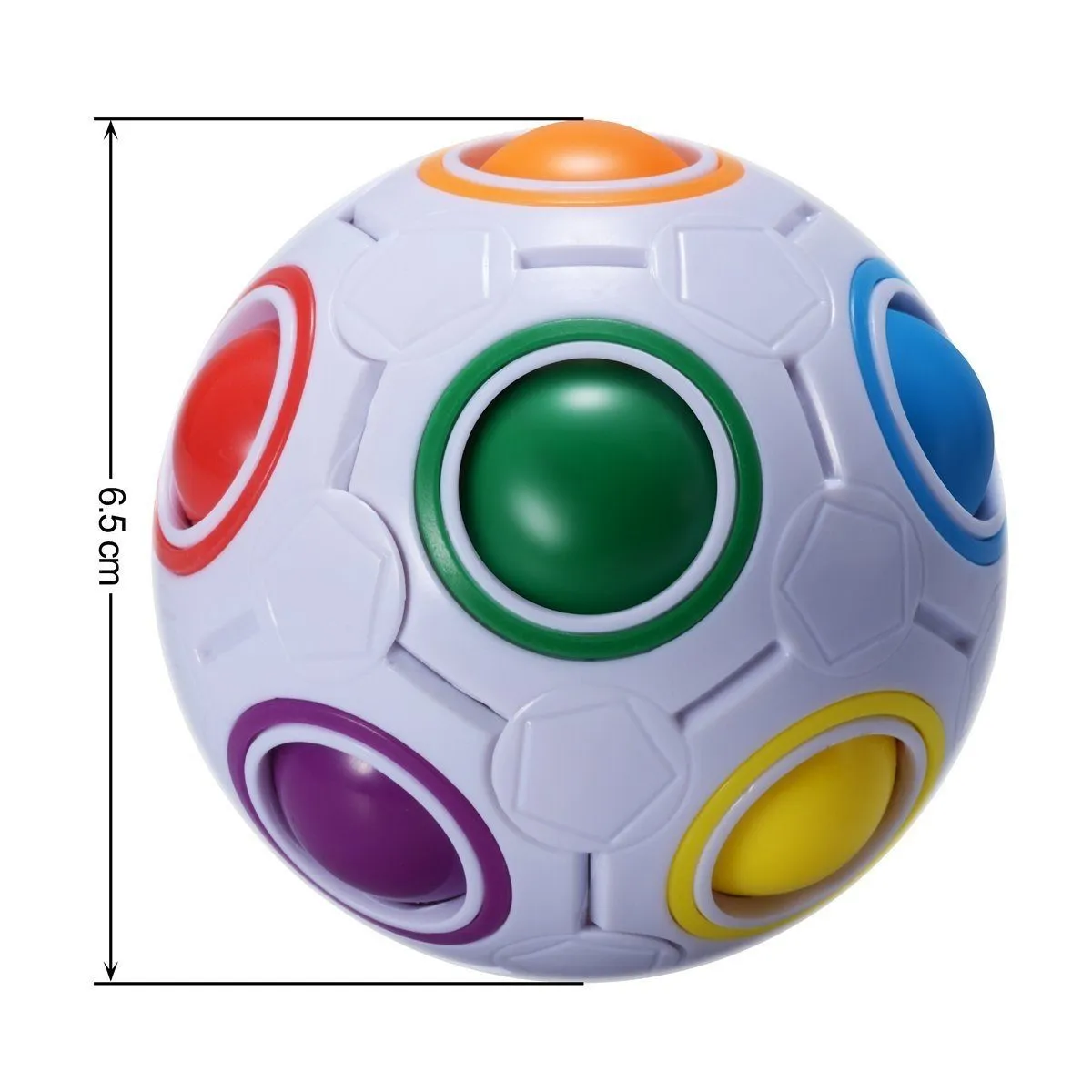 4-Pack: Magic Rainbow Ball Brain Teaser Puzzle Toy