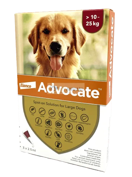 Advocate Fleas & Heartworm Prevention for Large Dog (10 to 25Kg)