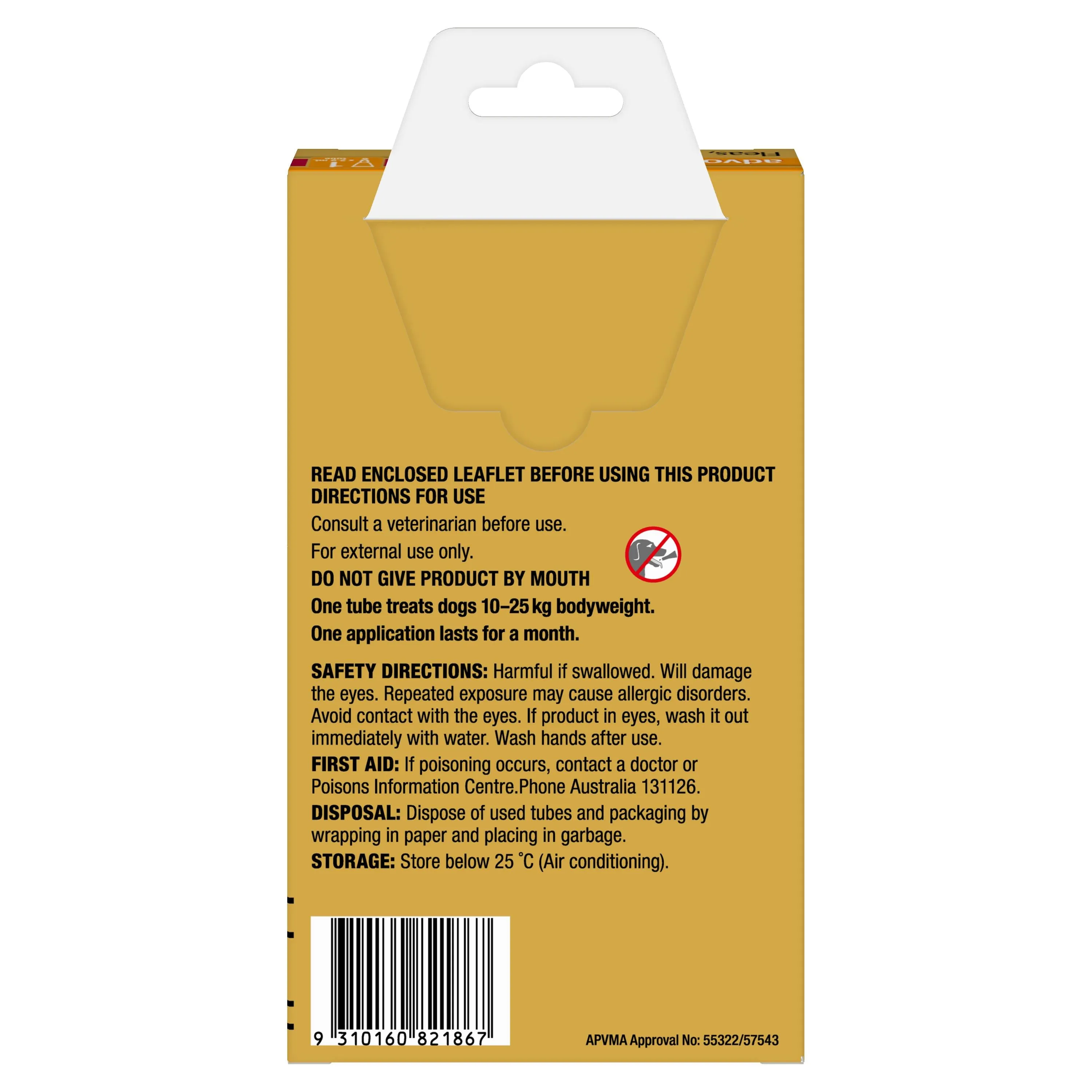 Advocate Red Spot-On Flea & Worming Treatment 10-25kg Dog