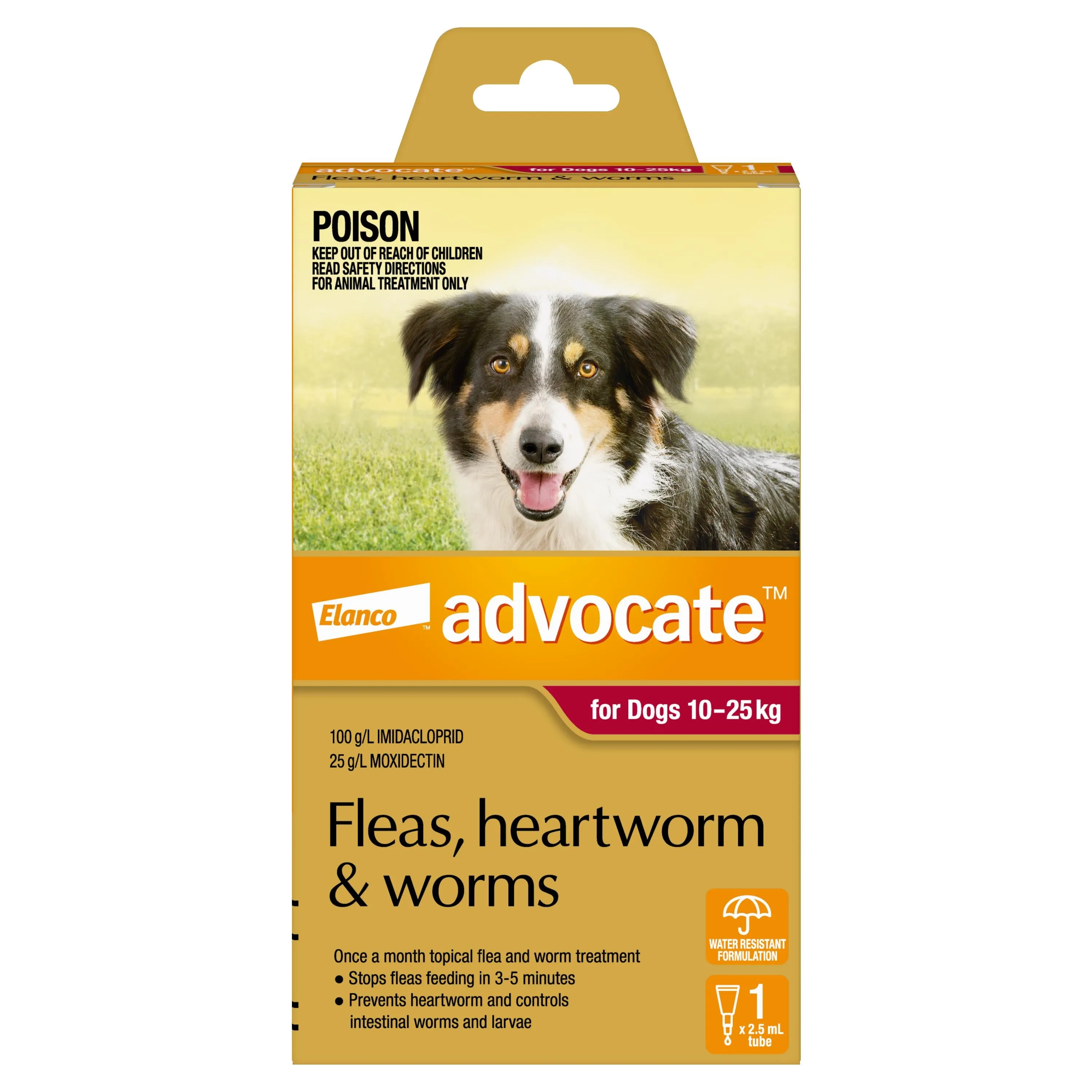Advocate Red Spot-On Flea & Worming Treatment 10-25kg Dog