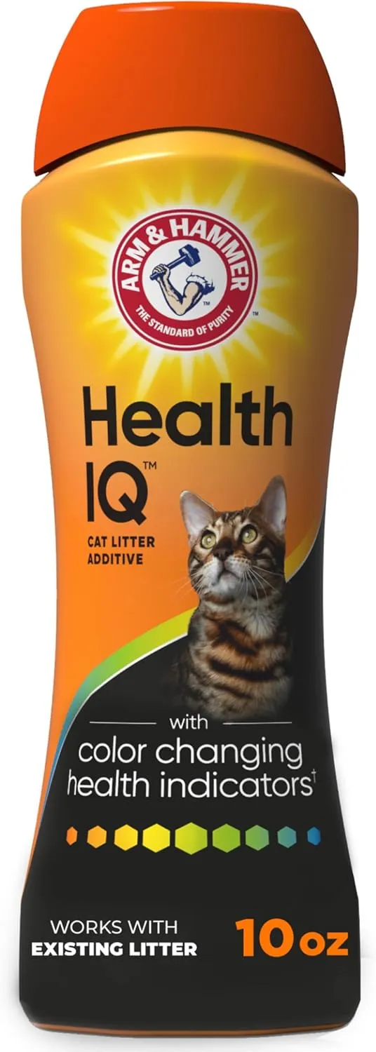 ARM & HAMMER Health IQ Cat Litter Additive, with Color Changing Health Indicators, Works with Most Litter, 10 oz