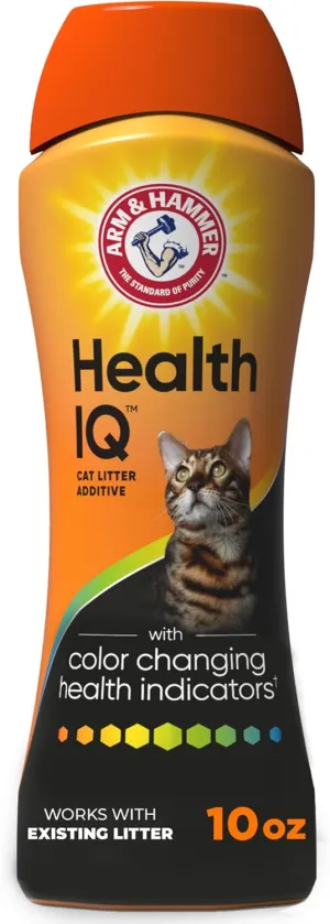 ARM & HAMMER Health IQ Cat Litter Additive, with Color Changing Health Indicators, Works with Most Litter, 10 oz
