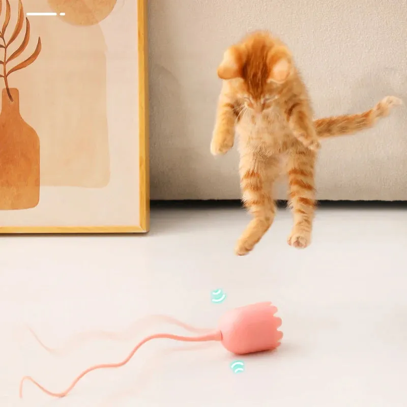 Automatic Mouse Tail Cat Teaser Toy