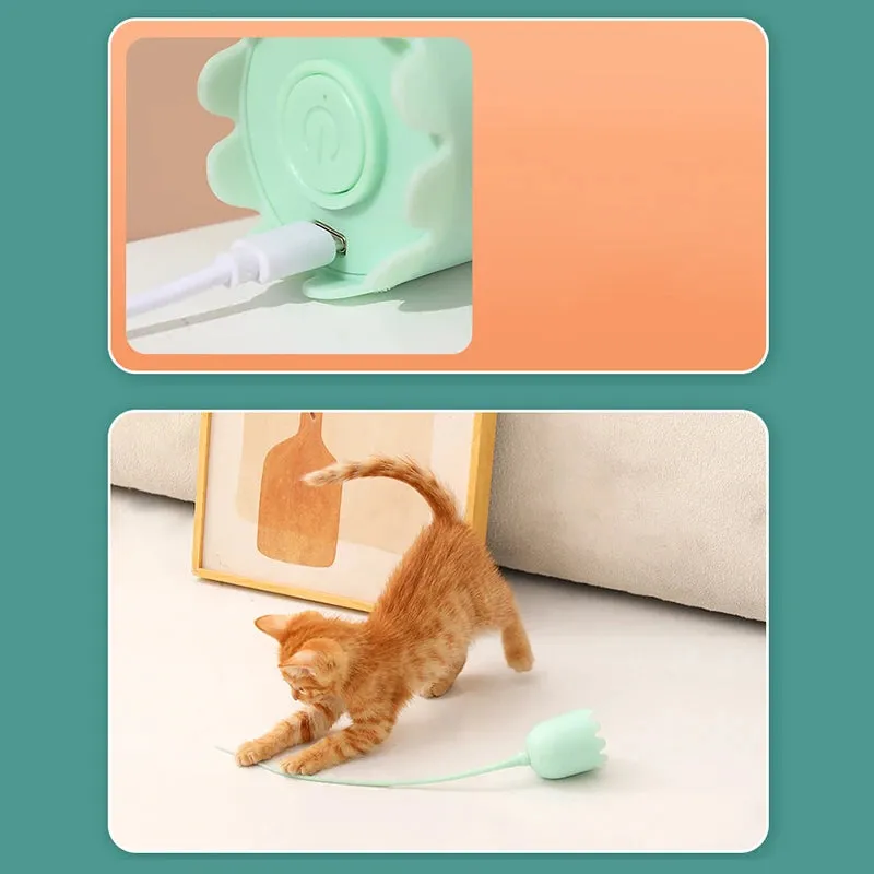 Automatic Mouse Tail Cat Teaser Toy