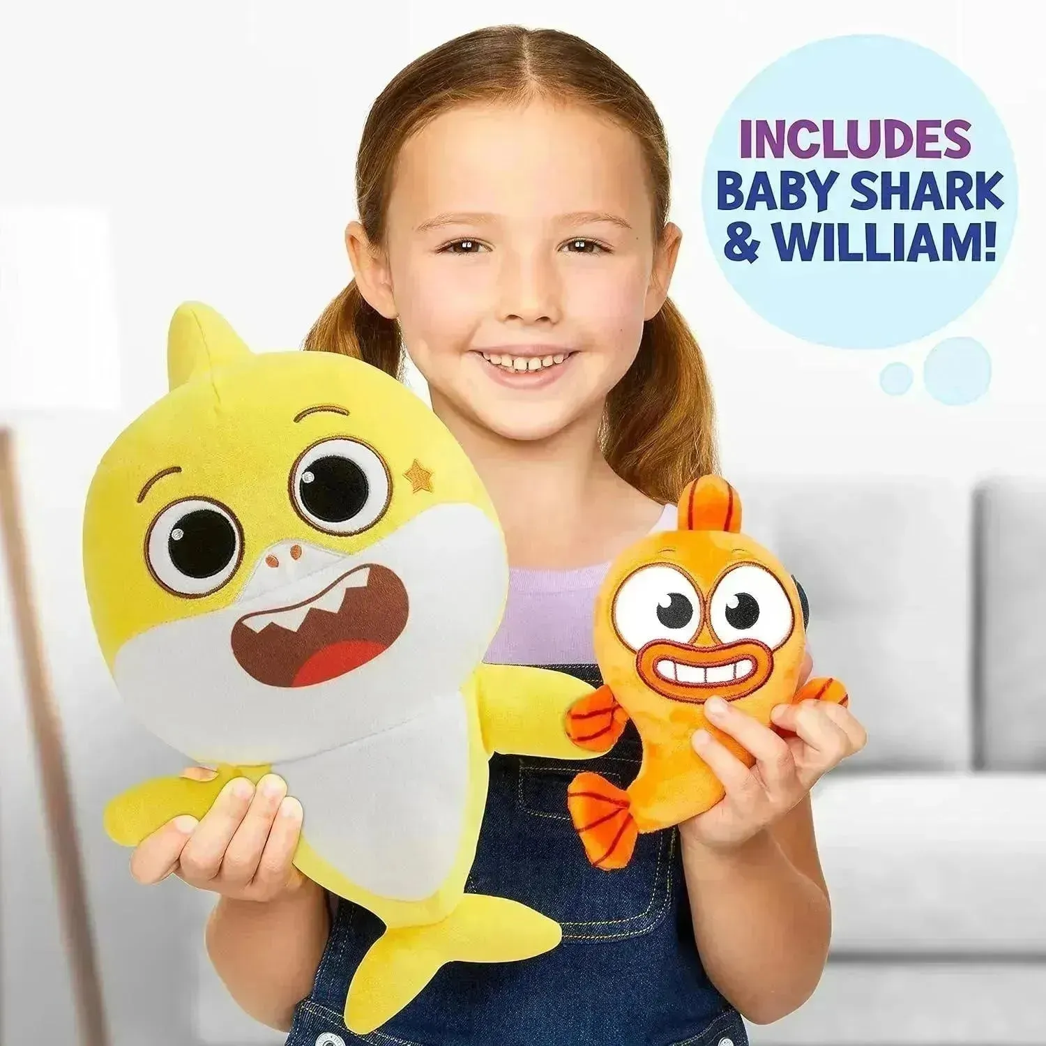 Baby Shark & William Interactive Plush Set