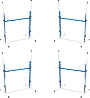 Better Sporting Dogs 4 Pack Adjustable Dog Agility Bar Jumps w/Cup Strips | Competition-Style Jump Cups for Height Class & Safe Displacement