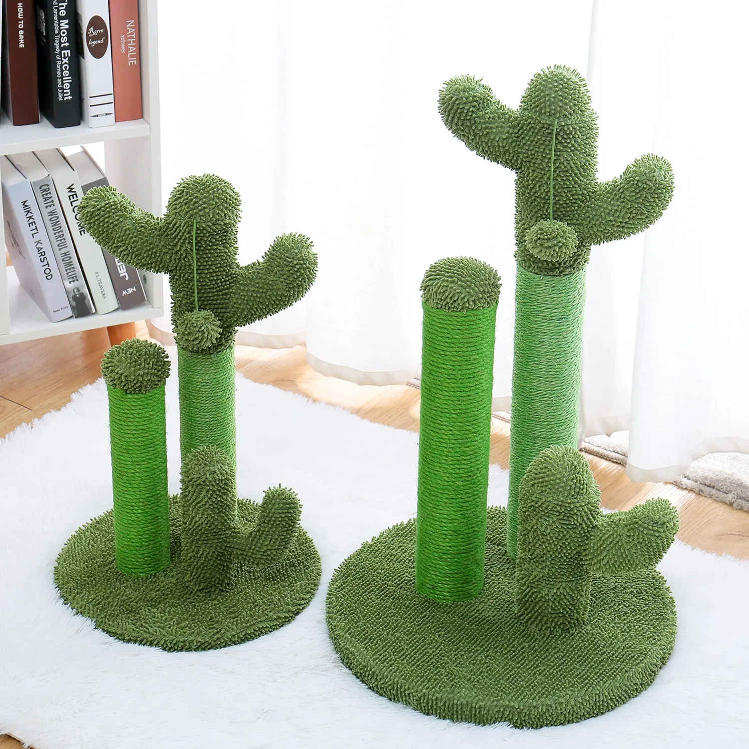 Cactus Scratcher Interactive with Dangling Ball for Cats