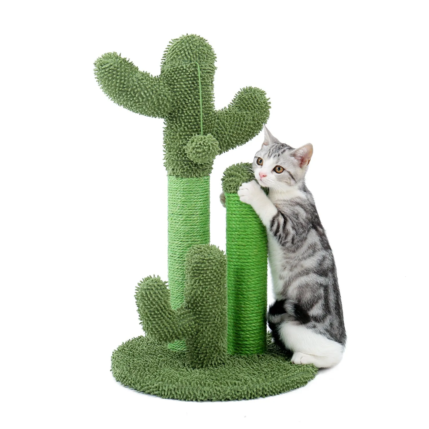 Cactus Scratcher Interactive with Dangling Ball for Cats