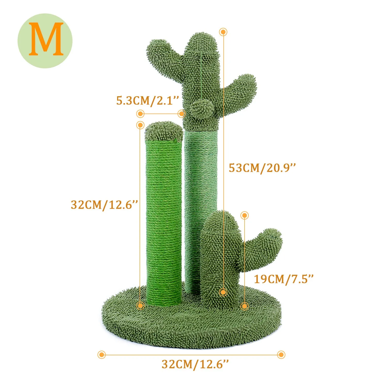 Cactus Scratcher Interactive with Dangling Ball for Cats