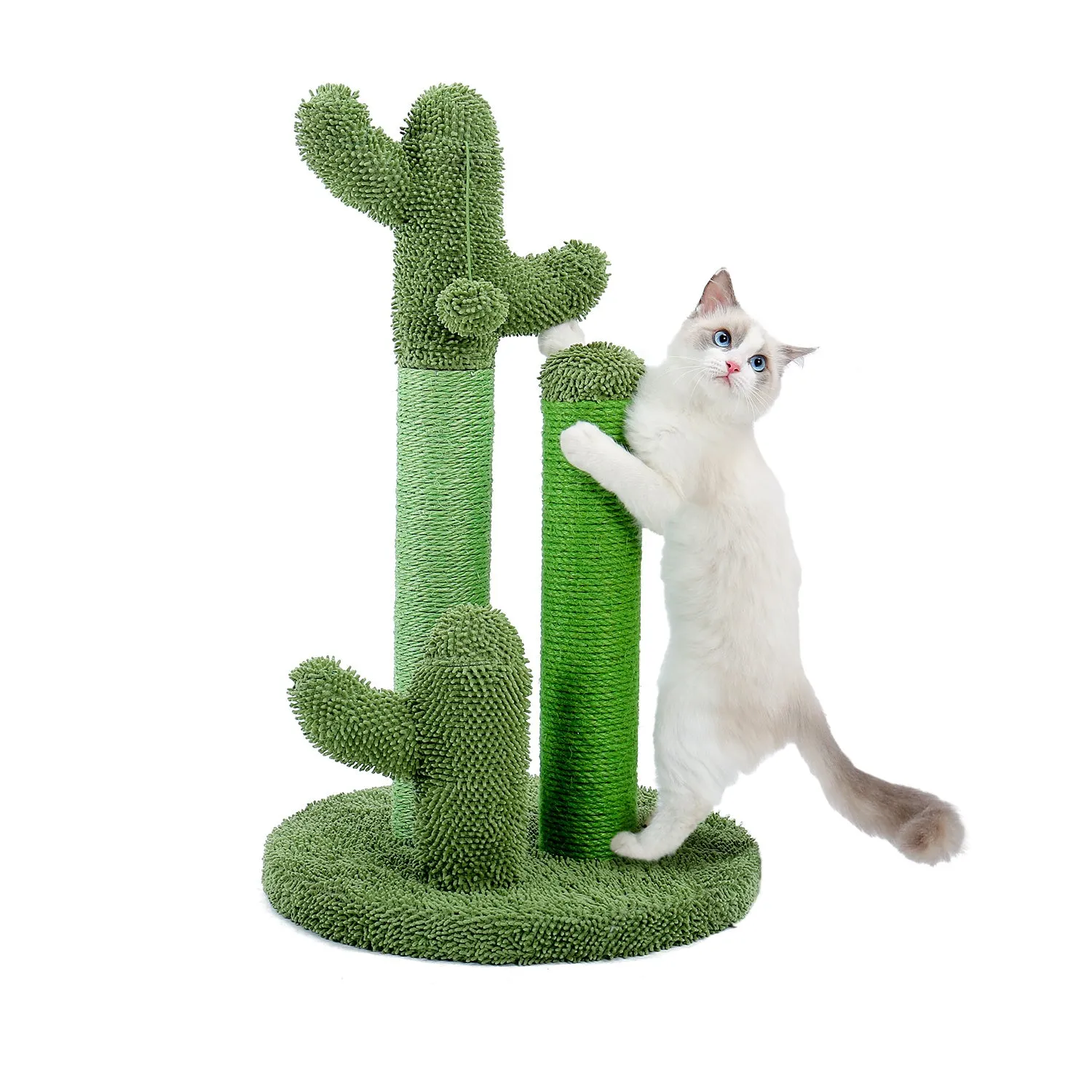 Cactus Scratcher Interactive with Dangling Ball for Cats