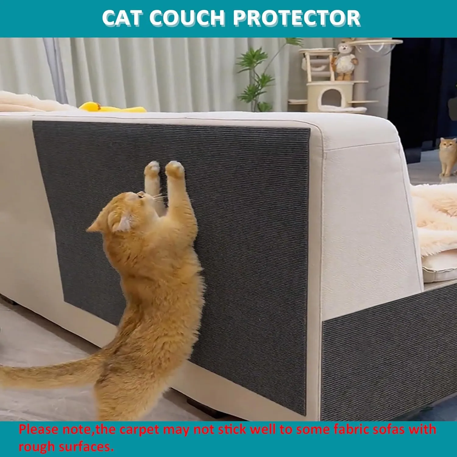 Cat Scratching Mat self-Adhesive, 78.7"x15.8" Cat Carpet remnants,DIY Climbing Cat Scratcher,Cat Scratch Furniture ProtectorDark Gray