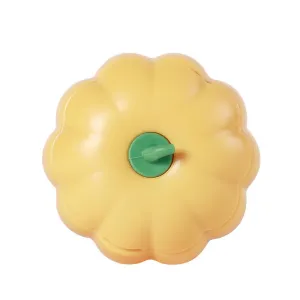 Cat Toy Interactive Hedgehog Grooming Brush with Catnip Ball, Self-Play Scratcher (yellow pumpkin style)