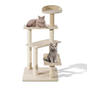 Cat Tree Scratching Post, 50x50x100 cm-Beige
