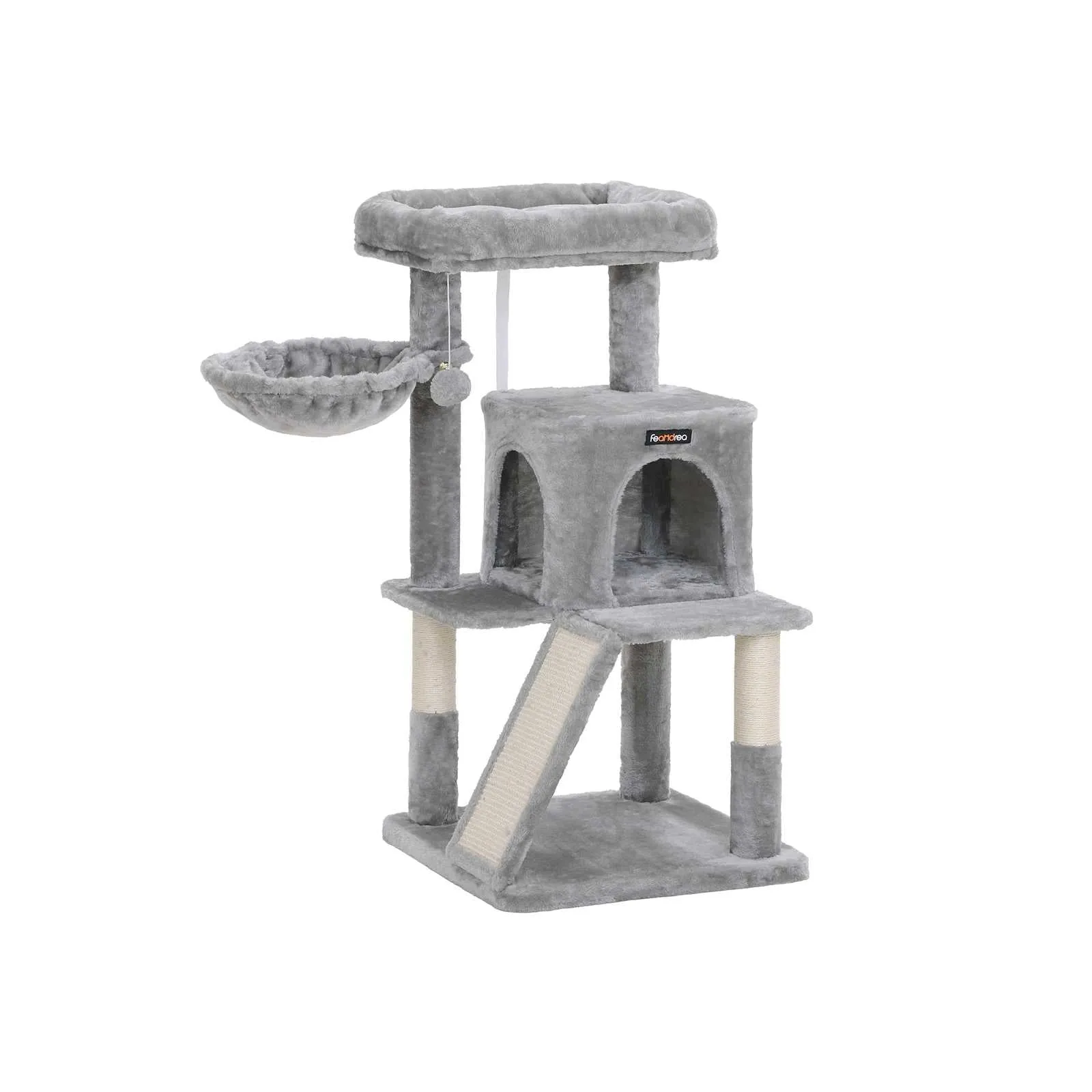Cat Tree with Sisal-Covered Scratching Posts