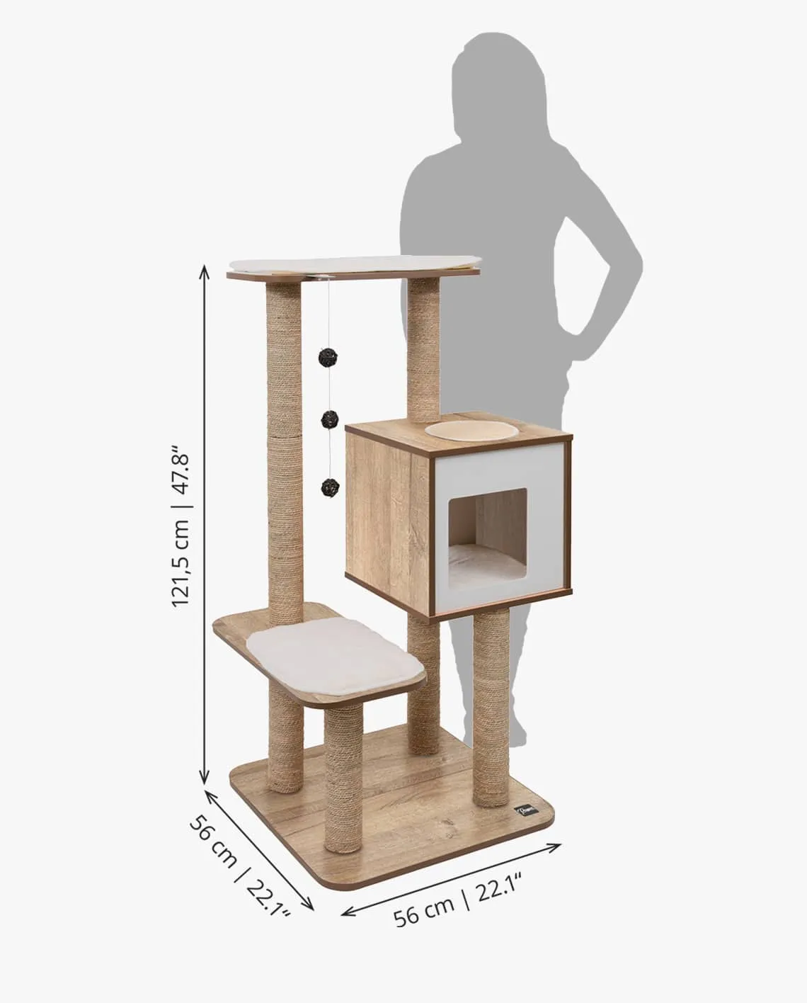 CATIT Vesper High Base Black Cat Tree