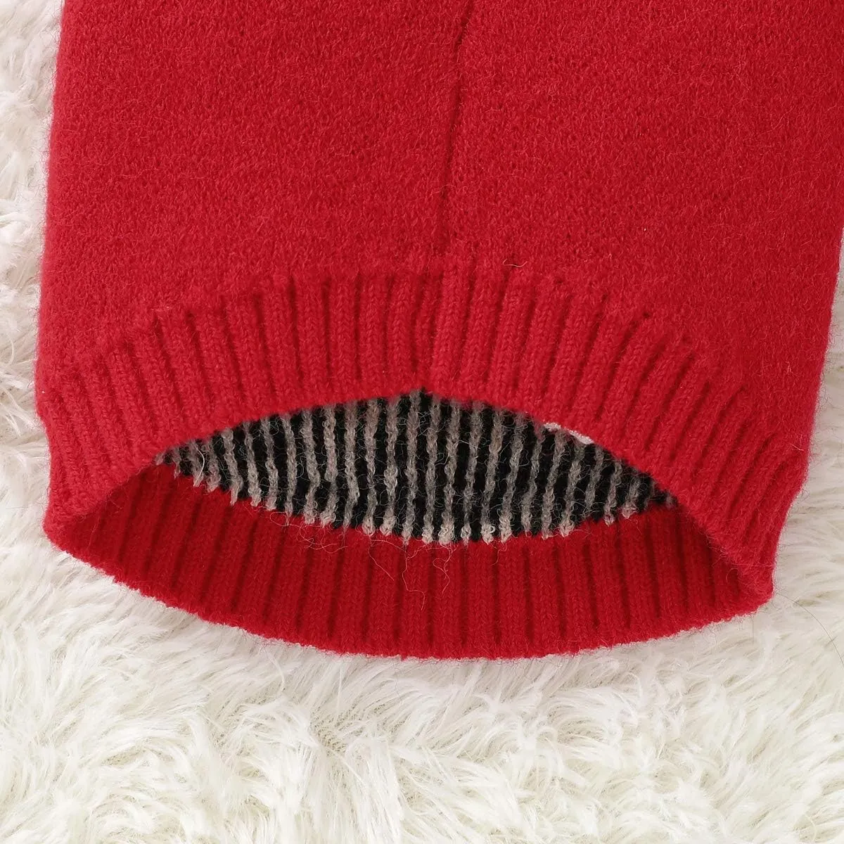 Christmas Dog Sweater Small Dog Girl Sweater Xmas Soft Winter Warm Reindeer Dog Knitted Sweater for Teacup Poodles Chihuahua Torkies, S, Red