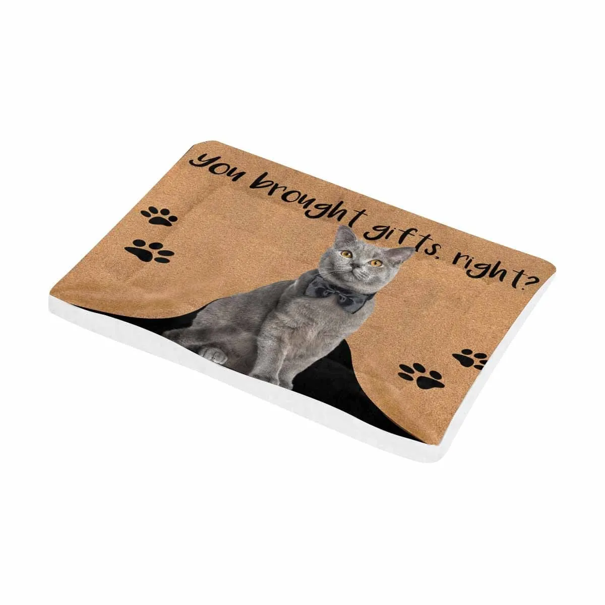 Custom Photo Cream Color Footprint Pet Pad
