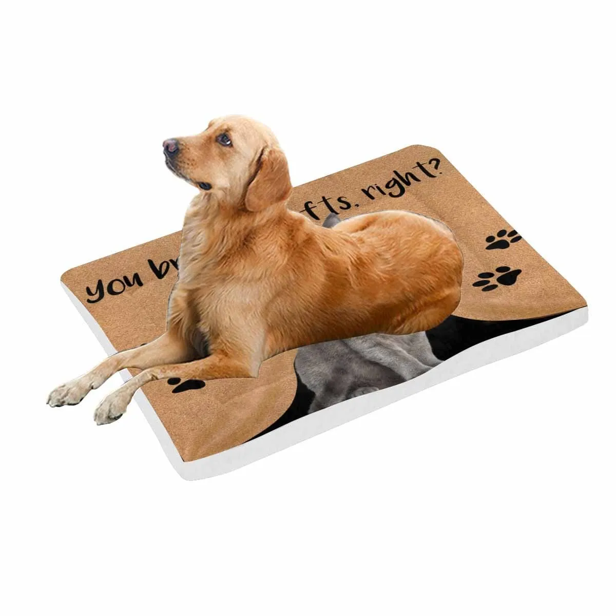 Custom Photo Cream Color Footprint Pet Pad
