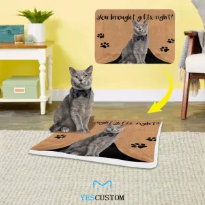 Custom Photo Cream Color Footprint Pet Pad