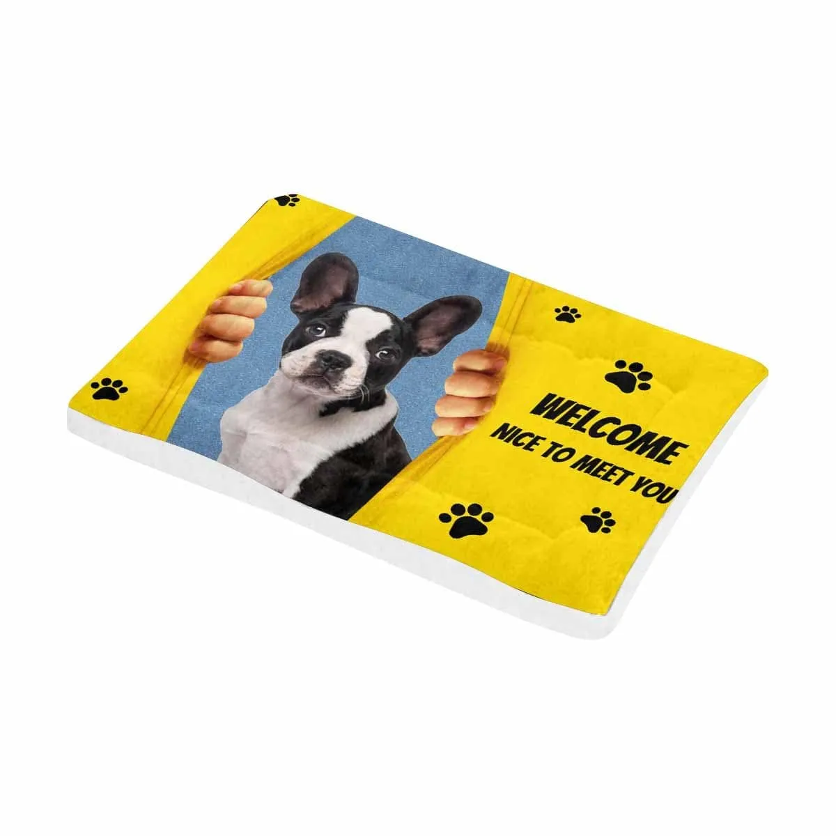 Custom Photo Yellow Welcome Curtain Pet Pad