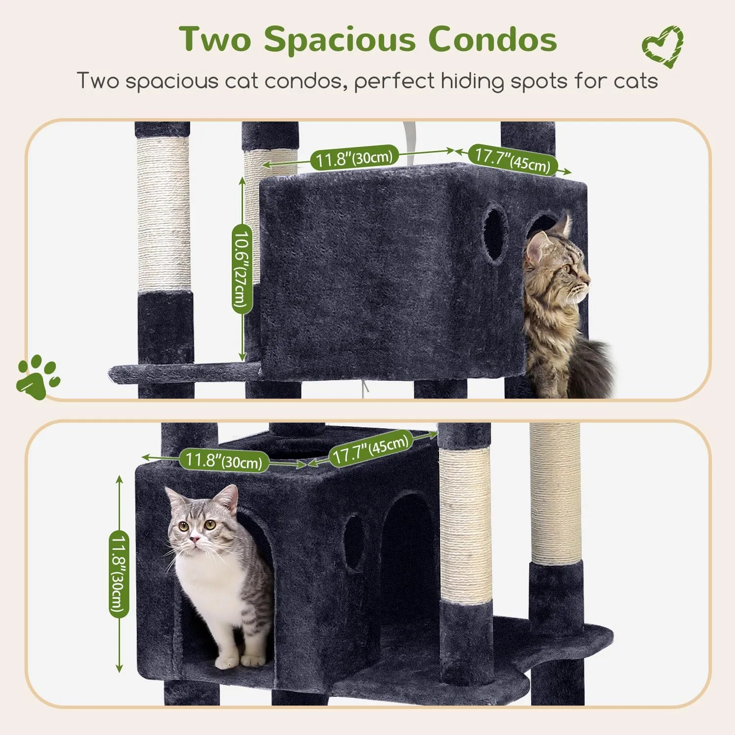 F83 Giant Cat Tree, 83 inch Cat Tree for Indoor Cats Large Adult, XXL Cat Tower with 9 Scratching Posts for 20lb  Heavy Duty Large Adult Cats, Dark Grey