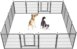 FXW Rollick Dog Playpen for Yard, RV Camping, 32 inch 16 Panels for Small and Medium DogsPatented