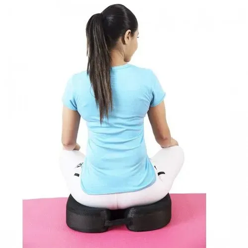Gel Tailbone Cushion Seat Coccyx Cushion Support for Overweight People Upto 180 kg - JSB BS20 (Black)