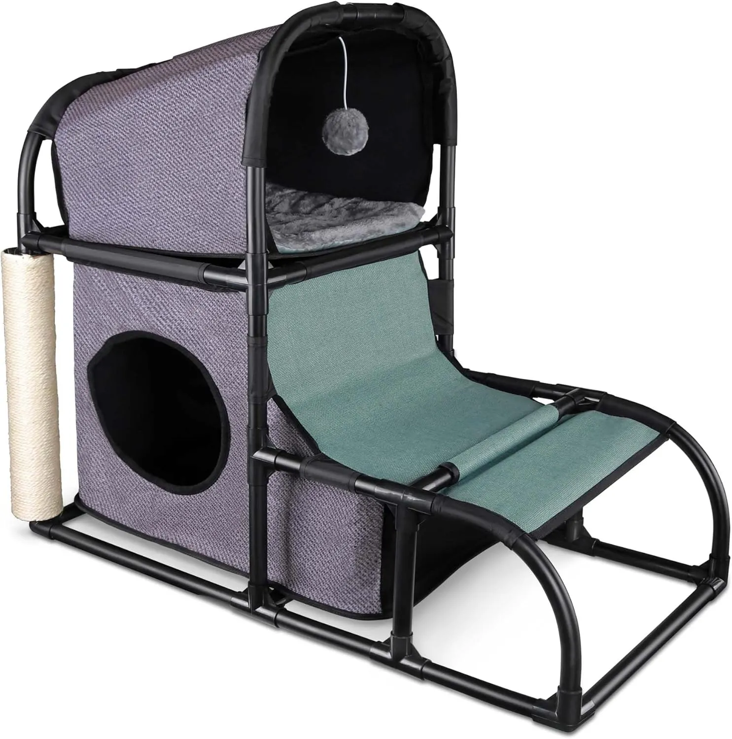 Goetland Modern Katzen Wohnung Katzenbaum Klein Kratzbaum fr Katzen Bett Katzen Haus Katzenbett Hhle Kratzsule Katzenhaus Katzen Zubehr 85 cm