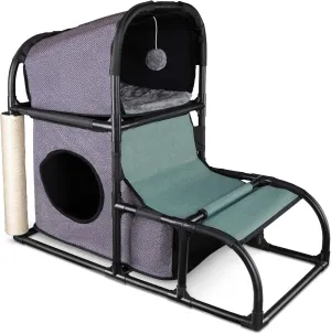 Goetland Modern Katzen Wohnung Katzenbaum Klein Kratzbaum fr Katzen Bett Katzen Haus Katzenbett Hhle Kratzsule Katzenhaus Katzen Zubehr 85 cm