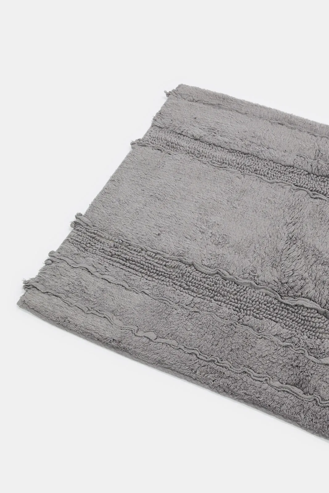 Grey Lacey Bathmat (2 Piece)