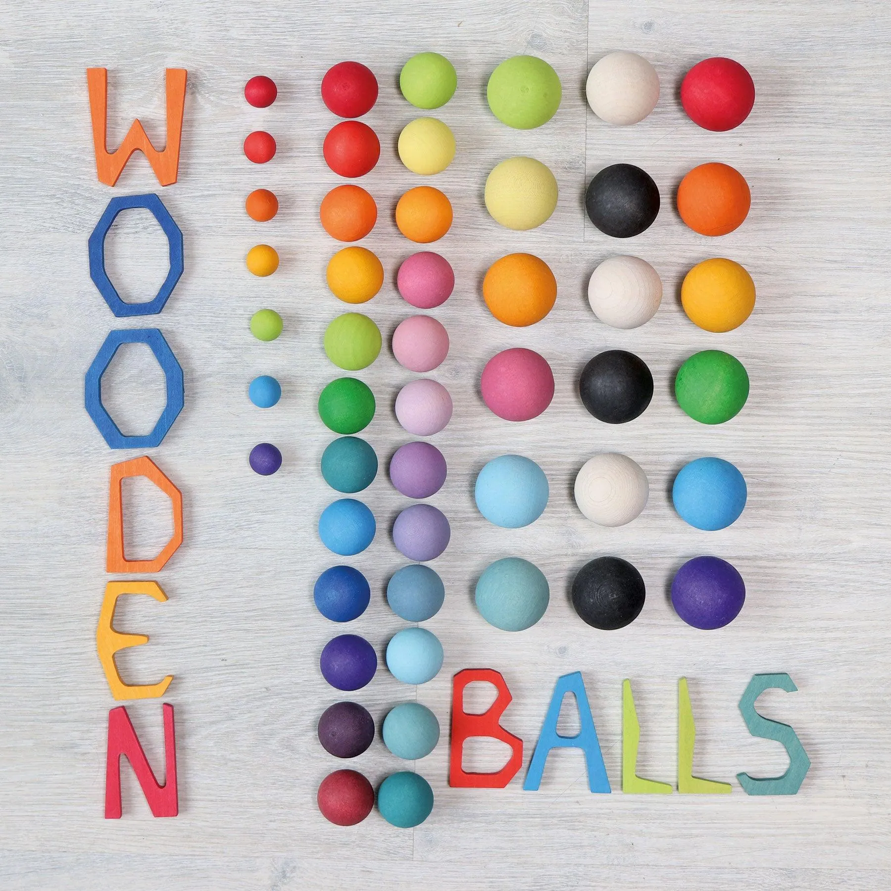Grimm’s Small Rainbow Balls Set of 12 3yrs 