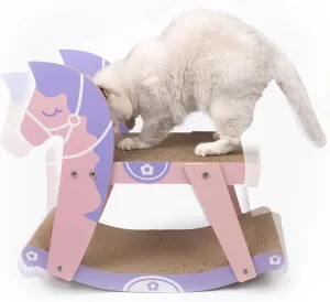 Horse Shape Cat Scratcher Cardboard with Double Layer for Indoor Cats