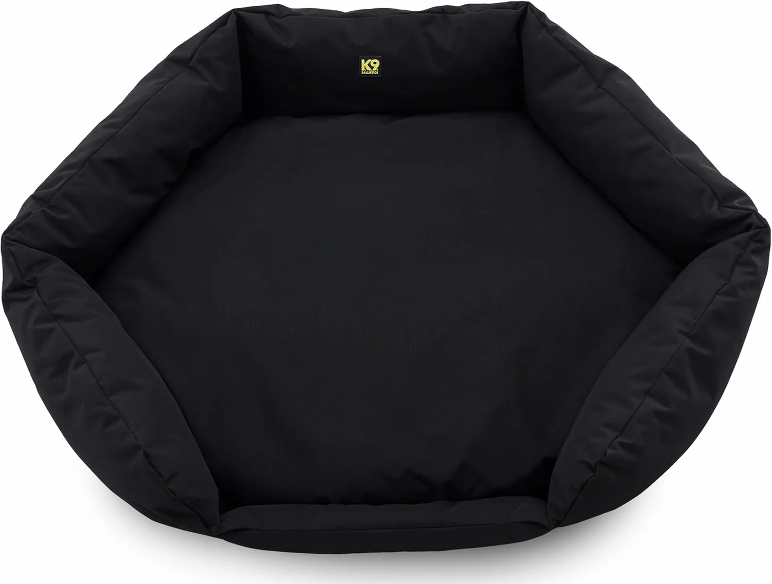 K9 Ballistics Tough Ripstop Oval Bolster Dog Bed, Den Shape, Scratch-Resistant, Machine Washable - Small, Black Ripstop