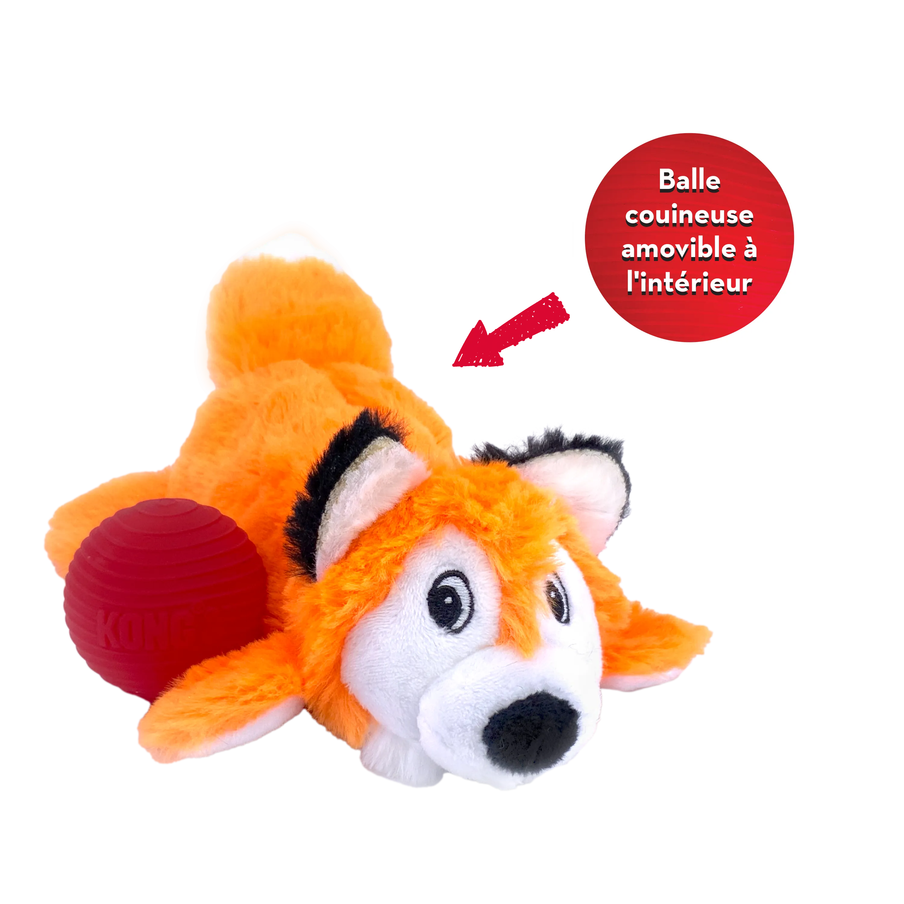 KONG Cozie Pocketz Fox Medium