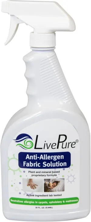 LivePure Anti-Allergen 32 OZ Fabric Spray for Household Surfaces