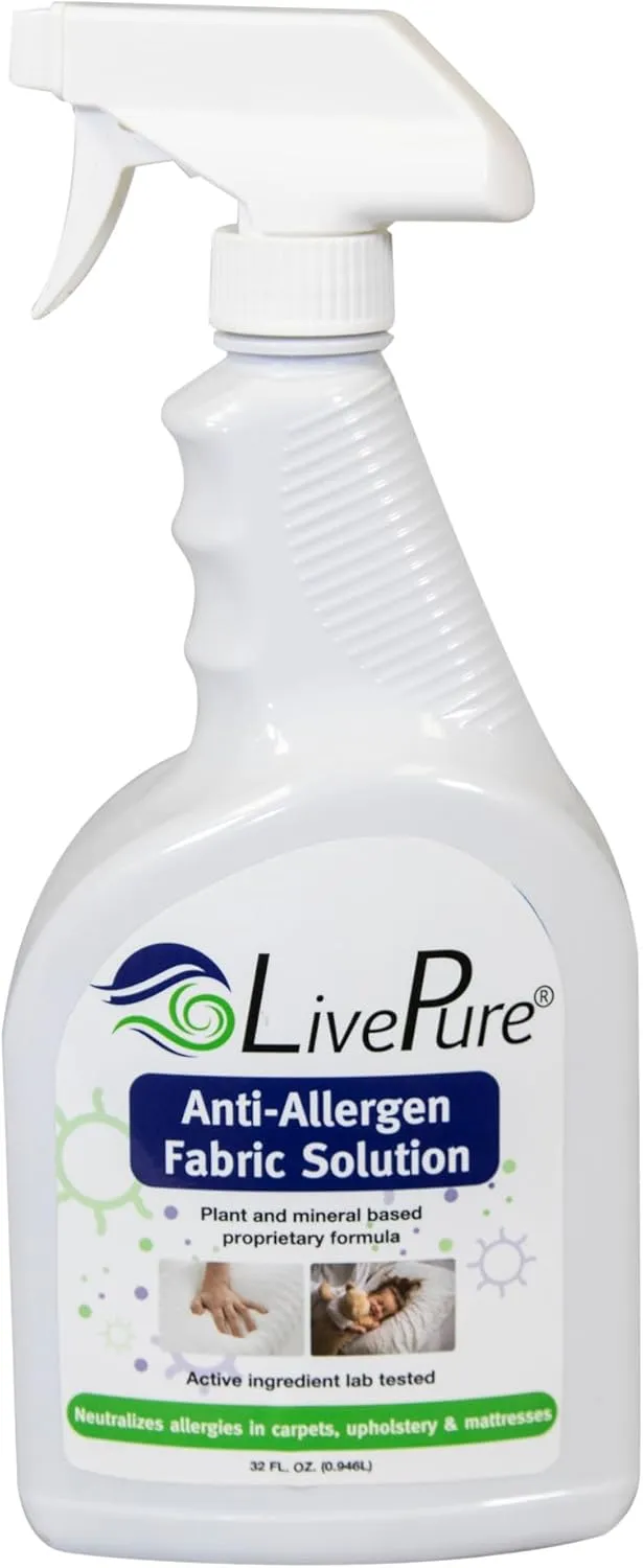 LivePure Anti-Allergen 32 OZ Fabric Spray for Household Surfaces