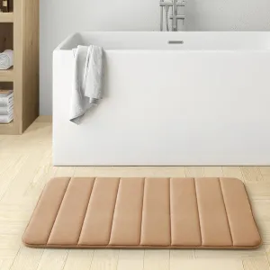 Memory Foam Bath Mat Ultra Absorbent Non-Slip Beige